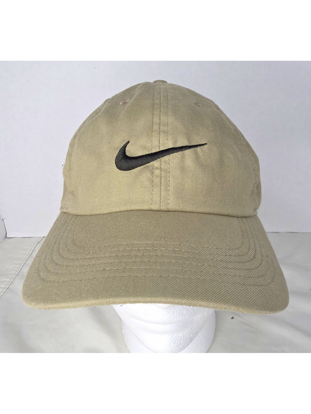 Nike Heritage86 Dri-FIT Hat Khaki Tan Black Swoosh Adjustable Dad Cap OSFM